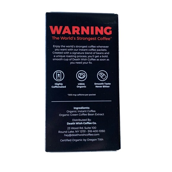 DEATH WISH COFFEE CO. đź’€Instant Single Serve Packets The Worlds In Strongest NEW - Picture 7 of 7